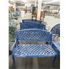 Image 1 : 4-Cast Blue Patio Benches - 4 X $
