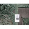 Image 2 : Green Painted Cast Furn Motif Loveseat/2 Side Chairs Patio Set
