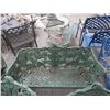 Image 3 : Green Painted Cast Furn Motif Loveseat/2 Side Chairs Patio Set