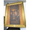 Image 1 : Framed Oil On Canvas Warrior Head - 40 X 48