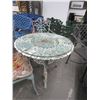 Image 1 : Cast Round Patio Table w/Glasstop