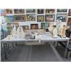 Image 1 : Chrome Base Marble Top Rectangular Dining Table w/Ottoman