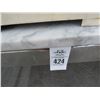 Image 2 : Chrome Base Marble Top Rectangular Dining Table w/Ottoman