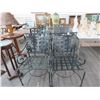 Image 1 : Black Metal Patio Armchair - Set of 6