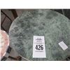 Image 2 : Mahogany Bombay Round Marble Top Pedestal Table