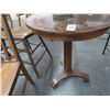 Image 1 : Mahogany Round Small Pedestal Table