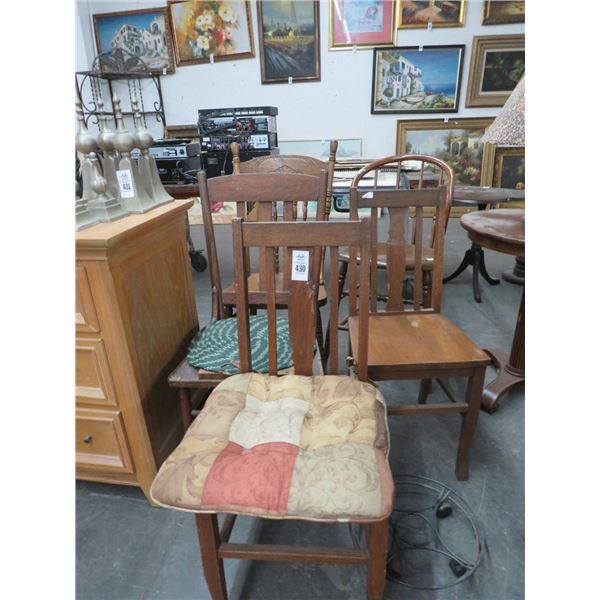 Antique Oak Chairs - 5