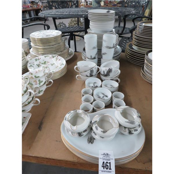 Hand Painted Forest Trim China