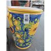 Image 2 : Blue/Yellow Painted Large Floral Vase