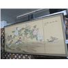 Image 1 : Oriental Duck and Flower Motif 4 Panel Privacy Screen