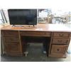 Image 1 : Large Burl Desk (Dollies Not Included)