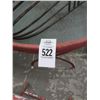 Image 2 : Red Glasstop Round Folding Bistro Table w/2 Folding Chairs