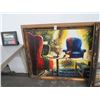 Image 1 : Framed Oil On Canvas Family Room Artist Signed - 40 X 48