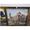Image 1 : Framed Oil On Canvas Old Church - 40 X 48
