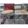Image 1 : Cast Round and Metal Patio End Tables - 2