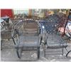 Image 1 : Black Iron Leaf Motif Patio Spring Rockers - 2