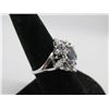 Image 2 : 18K WG Sapphire/Diamond Ring w/ One Round Mixed