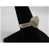 Image 2 : 14K Two Tone Gold Diamond Ring w/38 Round Diamonds 4.1g