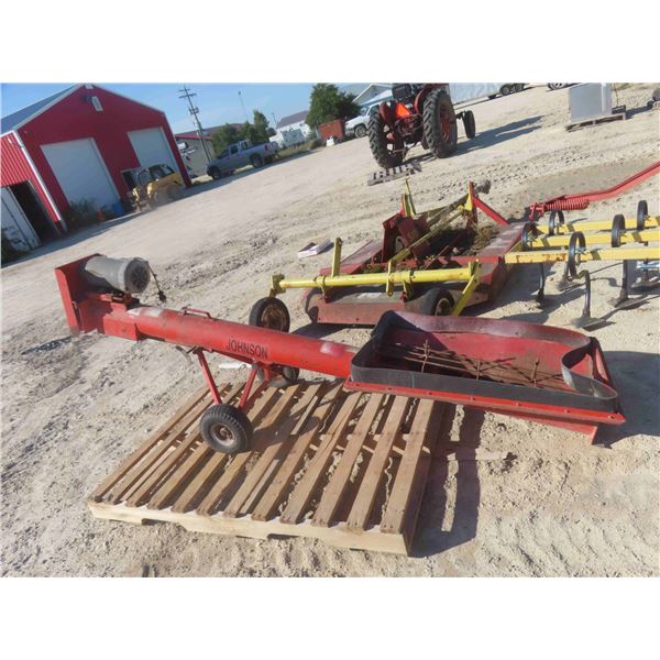 Johnson 6'' x 8' Transfer Auger with Electric Motor 