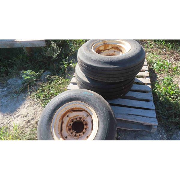 3 Tires 8.5L-14 on Rims 