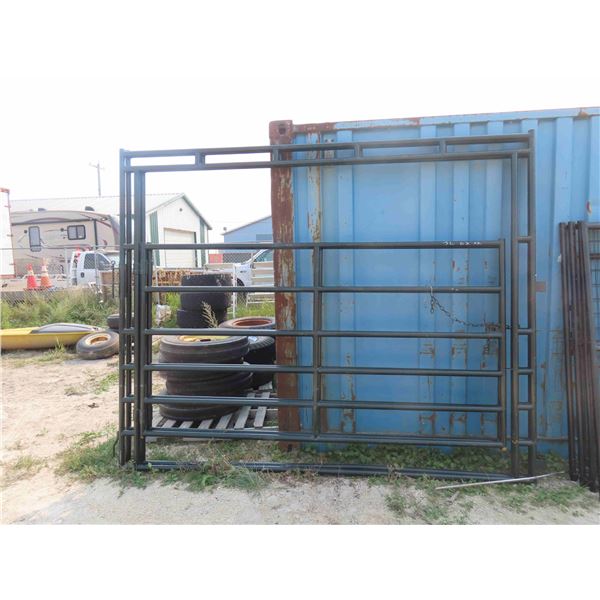 2 New 10ft Framed 6 Bar Swing Gates 