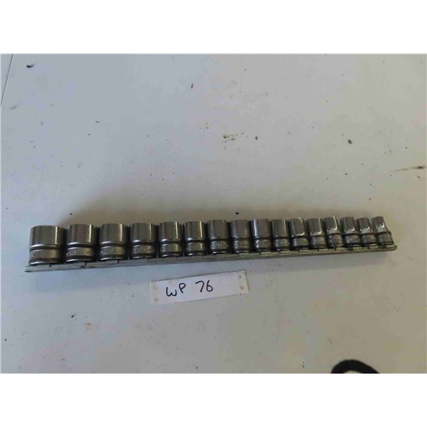 (16) Snap On Metric 1/2'' Sockets Up To 22mm 