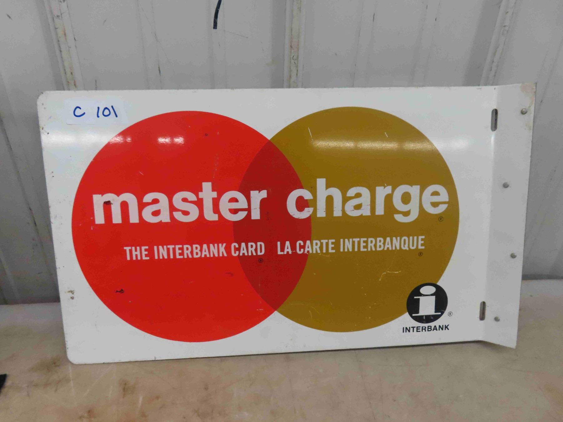 Master Charge 2 Sided Metal Flange 12'' x 20'' - McSherry Auction ...
