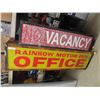Image 2 : Light Up Rainbow Motor Inn 'Vacancy' 'Office' Sign (Section 1) 60'' x 16'' (Section 2) 