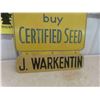 Image 8 : 1960 Certified Seed 2 Sided Metal Sign - 2 Pieces