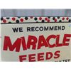 Image 2 : Miracle Feeds Metal Embossed Sign (Never Hung) Great 