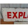 Image 2 : Explosives Metal Sign 13'' x 54'' 