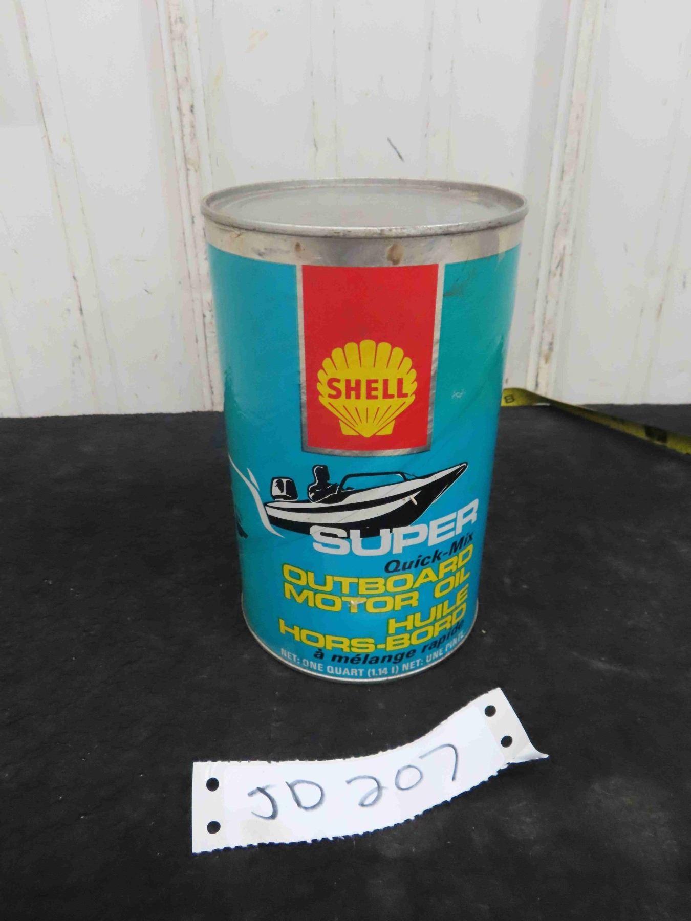Shell Outboard Quart Can Empty No Holes, Salesman Sample?