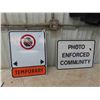 Image 1 : Temporary No Stop Traffic Sign 18'' x 24'' , Photo Enforced Community 18'' x 24'' 