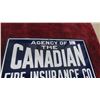 Image 3 : Vintage Canadian Fire Insurance Co. Porcelain Sign 12'' x 18''  Excellent