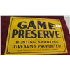 Image 1 : Vintage Game Preserve Hunting Prohibited Ducks Unlimited Metal Embossed 