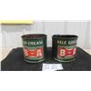 Image 1 : (2) 5lbs BA Bowtie Grease Tins No Lids (Greasy) (1) Cup (1) Axle 