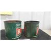 Image 2 : (2) 5lbs BA Bowtie Grease Tins No Lids (Greasy) (1) Cup (1) Axle 