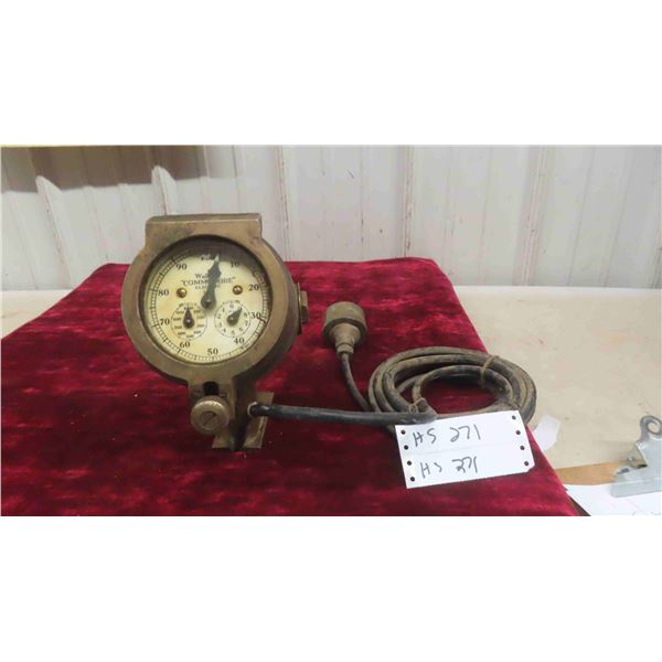 Walker Commodore Electric Log Heavy Brass Made in England by Thus Walker 