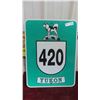 Image 1 : Yukon 420 Highway Metal Sign 17 1/2'' x 23 1/2'' 