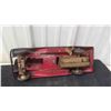 Image 8 : 1930s Vintage Marx Siren Pressed Steel Fire Chief Car 14'' Been Painted