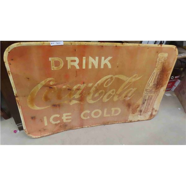 Drink Coca Cola Metal Sign 35'' x 59'' (Outside Hung) 