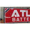 Image 2 : Atlas Batteries Porcelain Sign 22'' x 72'' 