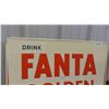 Image 2 : 1964 Fanta Golden Orange Metal Embossed Sign 27'' x 31'' 