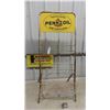 Image 1 : Pennzoil Oil 3 Tier Rack (Rack Size) 45'' x 19'' (Sign Size) 9 1/2'' x 17 1/2'' 