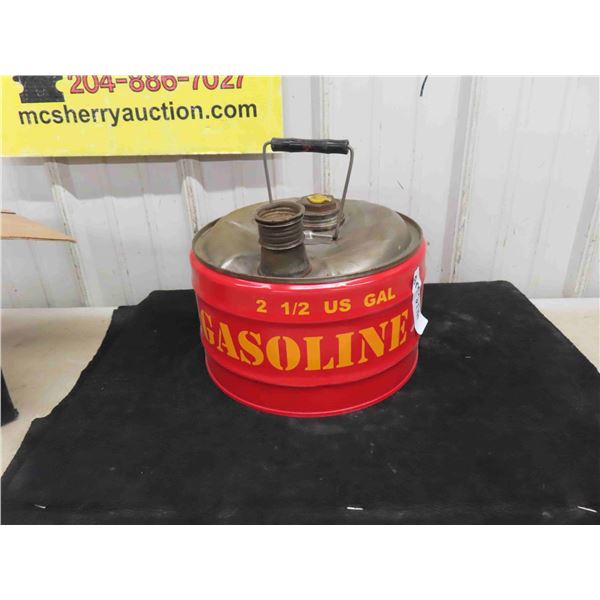 Restored Metal 2 1/2 Gallon Gas Can 