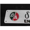 Image 2 : BA Service Entrance Fiberglass Sign (Not Too Old) 4 1/2'' x 14 1/2'' Nice