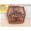 Image 1 : Molson Canadian Beer Sign Formed Plastic (Wood-Look) 22'' x 21'' 