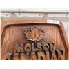 Image 2 : Molson Canadian Beer Sign Formed Plastic (Wood-Look) 22'' x 21'' 