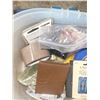 Image 4 : Plastic Storage With Various Misc Items - Golfers Scope +