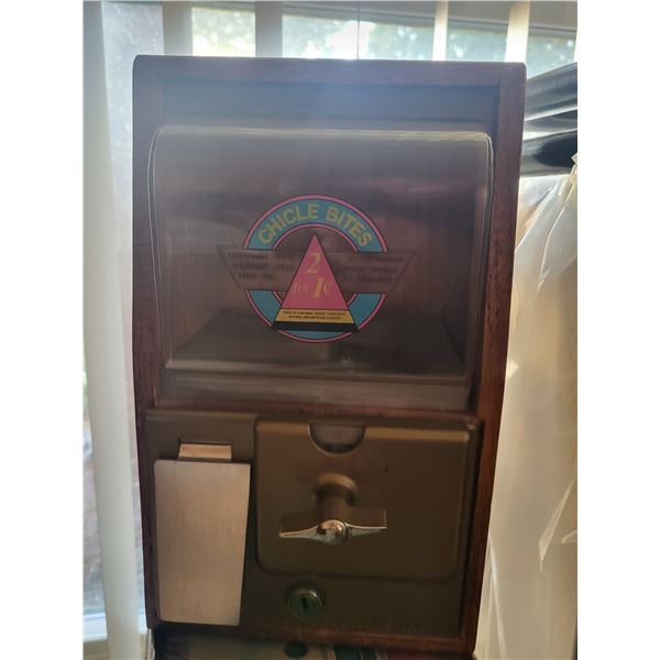 Vintage Chicle Bites Countertop Gumball Vending Machine